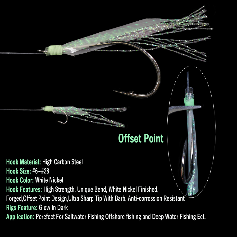 WIFREO 50pc luminoso simulato  - Fishing Hook Circle recensione e prezzo